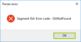 An error message will pop up if the file is not in .edi format.