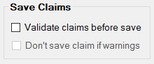 The "Save Claims" box.