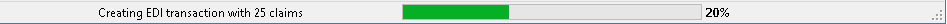 The progress bar at the bottom of the window.