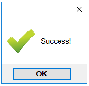 This pop-up confirms the successful connection.