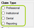 The "Claim Type" box.