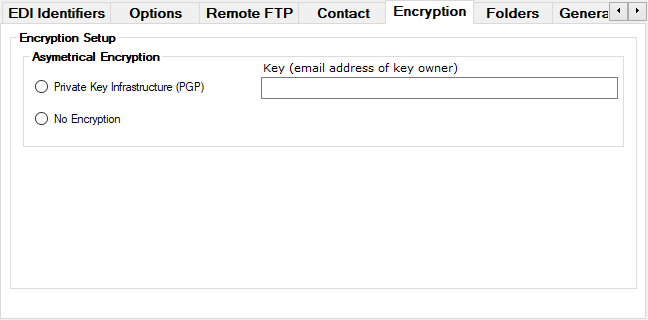 The "Encryption" tab.