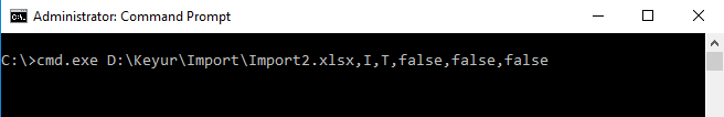 The command within the application.