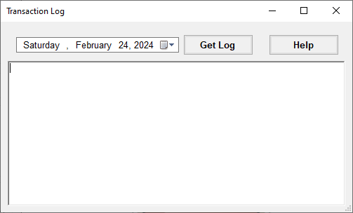 The "Transaction Log" window.