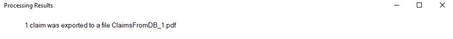 The "Processing Results" after a creating an image file.