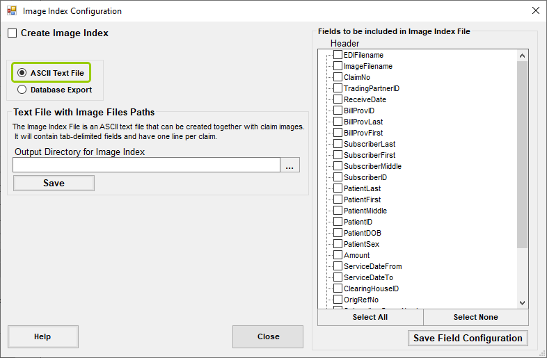 The "ASCII Text File" option.