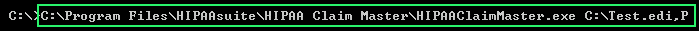 Using the "P" option as a command line argument.