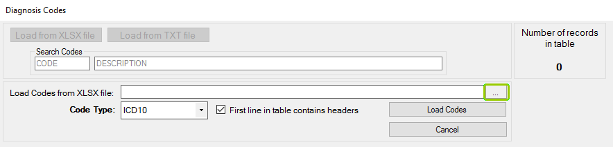 File "..." button to search for the .xlsx file.