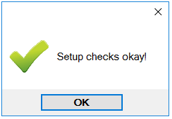 Pop-up confirming that the settings are correct.