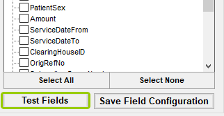 The "Test Field Configuration" button.