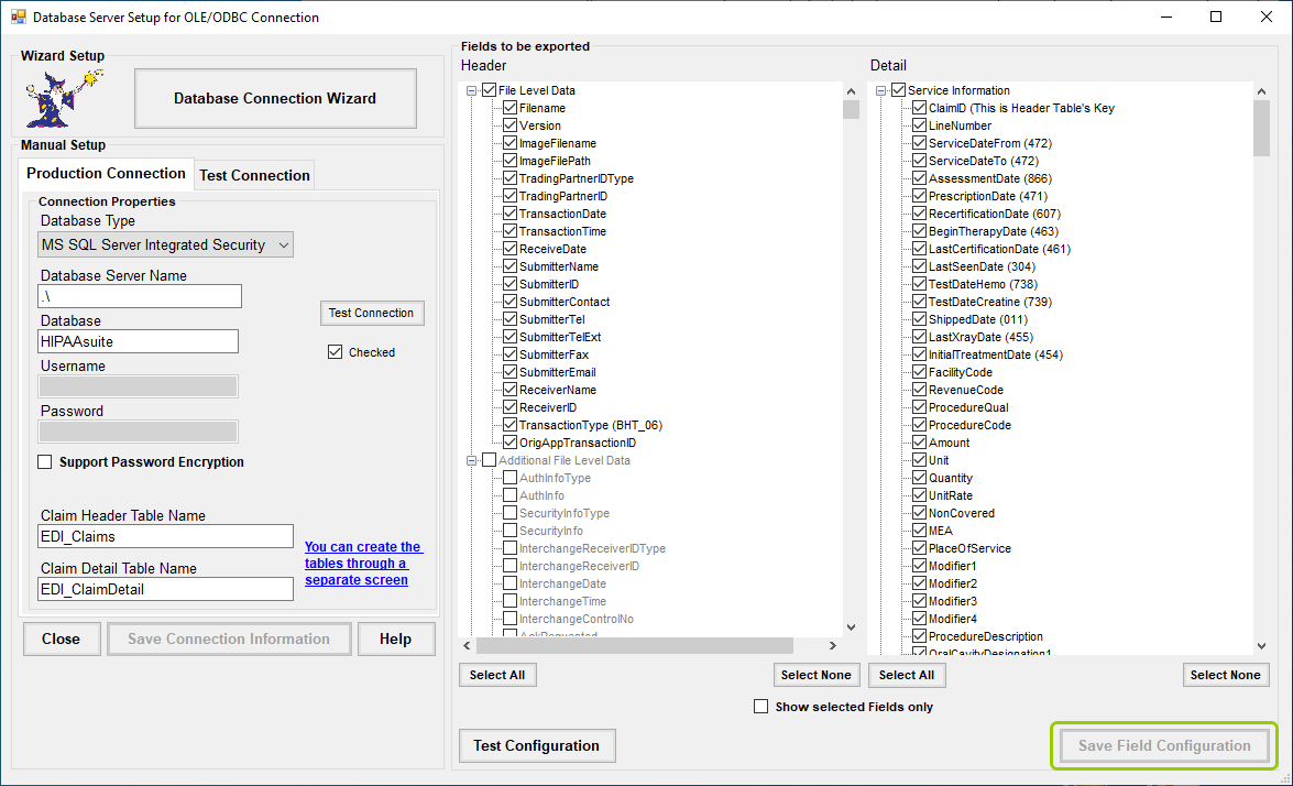 The feedback fields must be checked to be included in the processing.