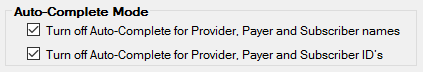 The "Auto-Complete Mode" box.
