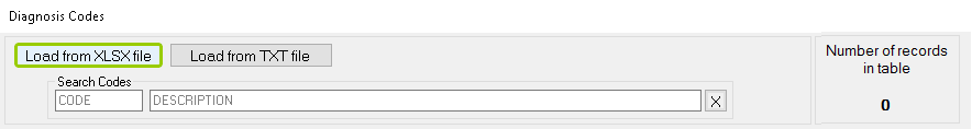 The "Load from XLSX file" button.