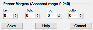 The "Printer Margins" box.