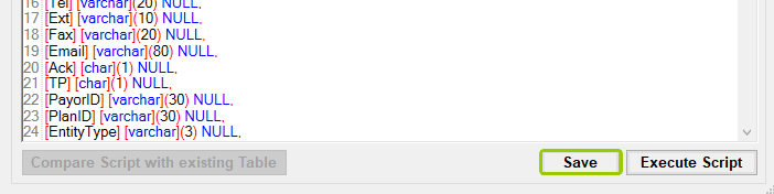 The "Save" button.