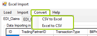 The "Convert" tab options.