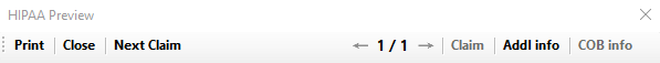 The "Navigation Header Bar" has options for viewing multi-paged claims.