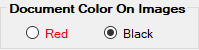 You may choose between Red or Black as a document's color.
