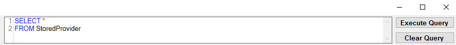 The "Query Box" with the "Execute Query" and "Clear Query" buttons.