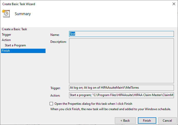 Click the "Finish" button after following the wizard steps.