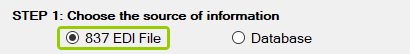 Choose the "837 EDI File" option.