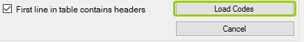 The "Load Codes" Button.