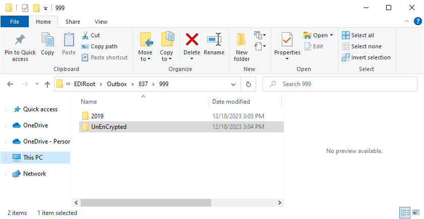 The unencrypted file path.