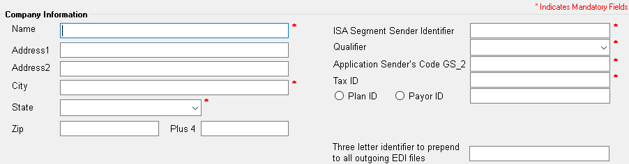 The "Company Information" box.