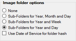 The "Image Folder Options" box.