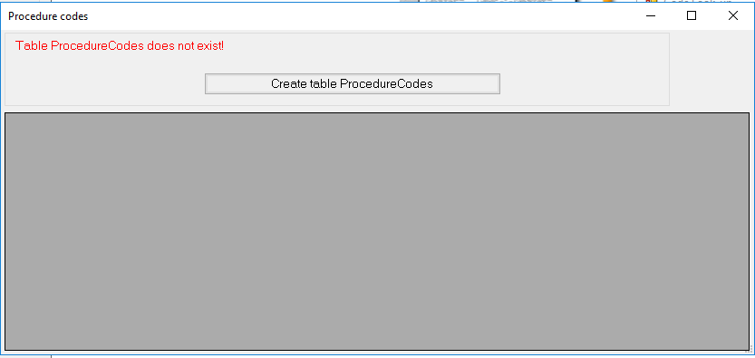The form to create and fill the look-up table.