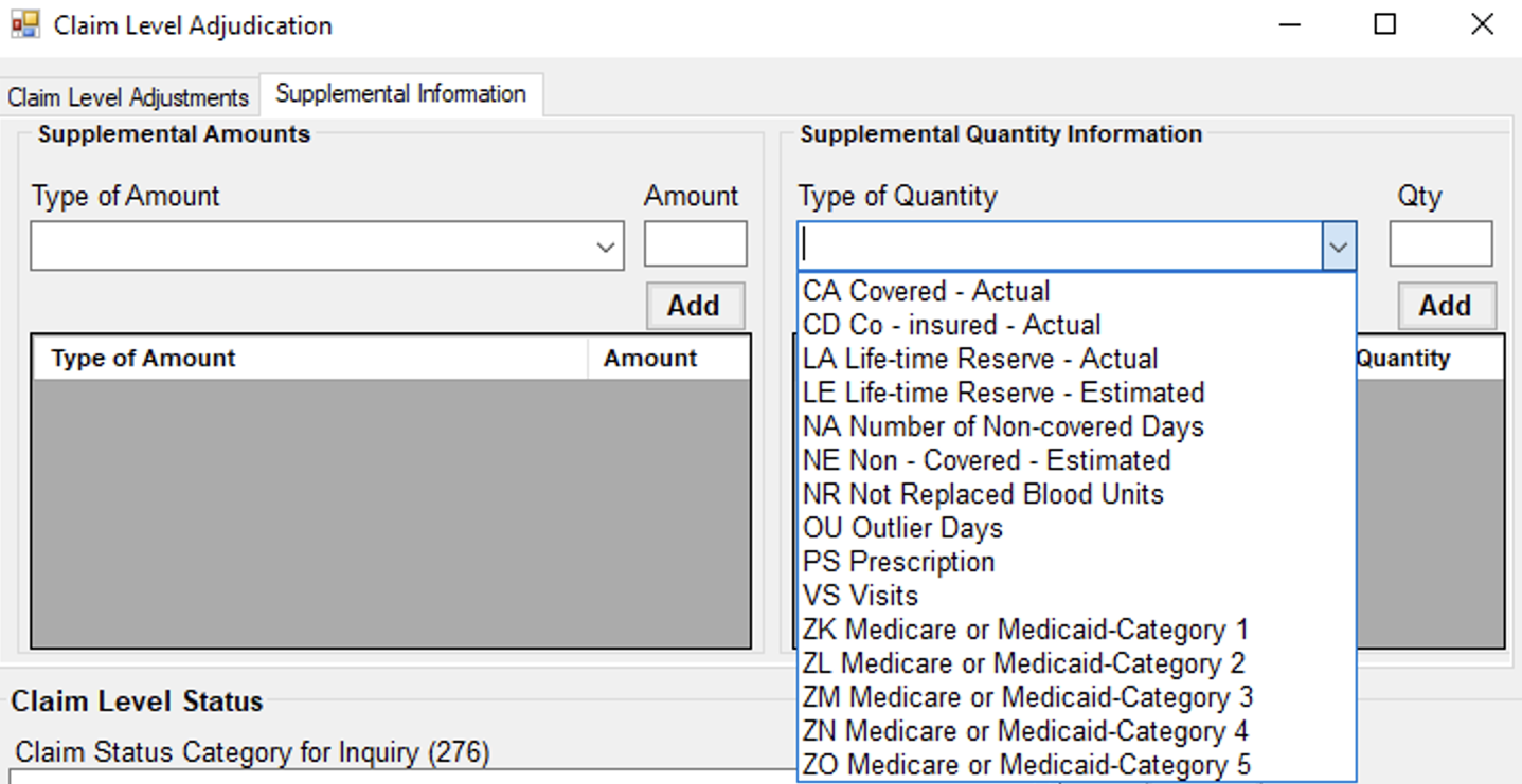 Adding a Supplemental Quantity.