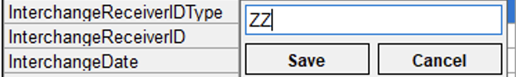 Editing the field value.