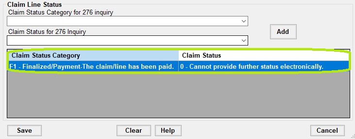 The Claim Line Status table. The Claim Line Status table.