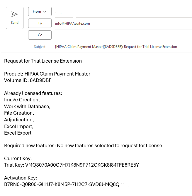 Email sample requesting an extension.