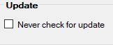 Set if you want to suppress update messages. Set if you want to suppress update messages.