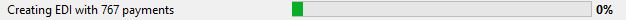 The progress bar at the bottom of the window.