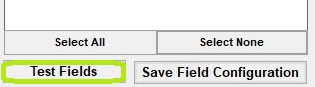 The "Test Field Configuration" button.