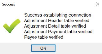 Message indicating a successful connections with no tables. Message indicating a successful connections with no tables.