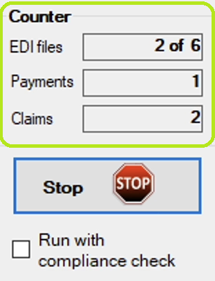The file counter at the bottom of the info bar.