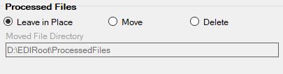 Determining the handling of processed files. Determining the handling of processed files.