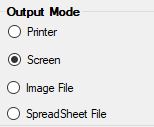 The "Output Mode" options.