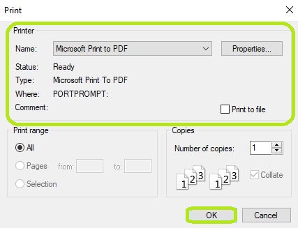 Choose your printer from the "Select Printer" box. Choose your printer from the "Select Printer" box.