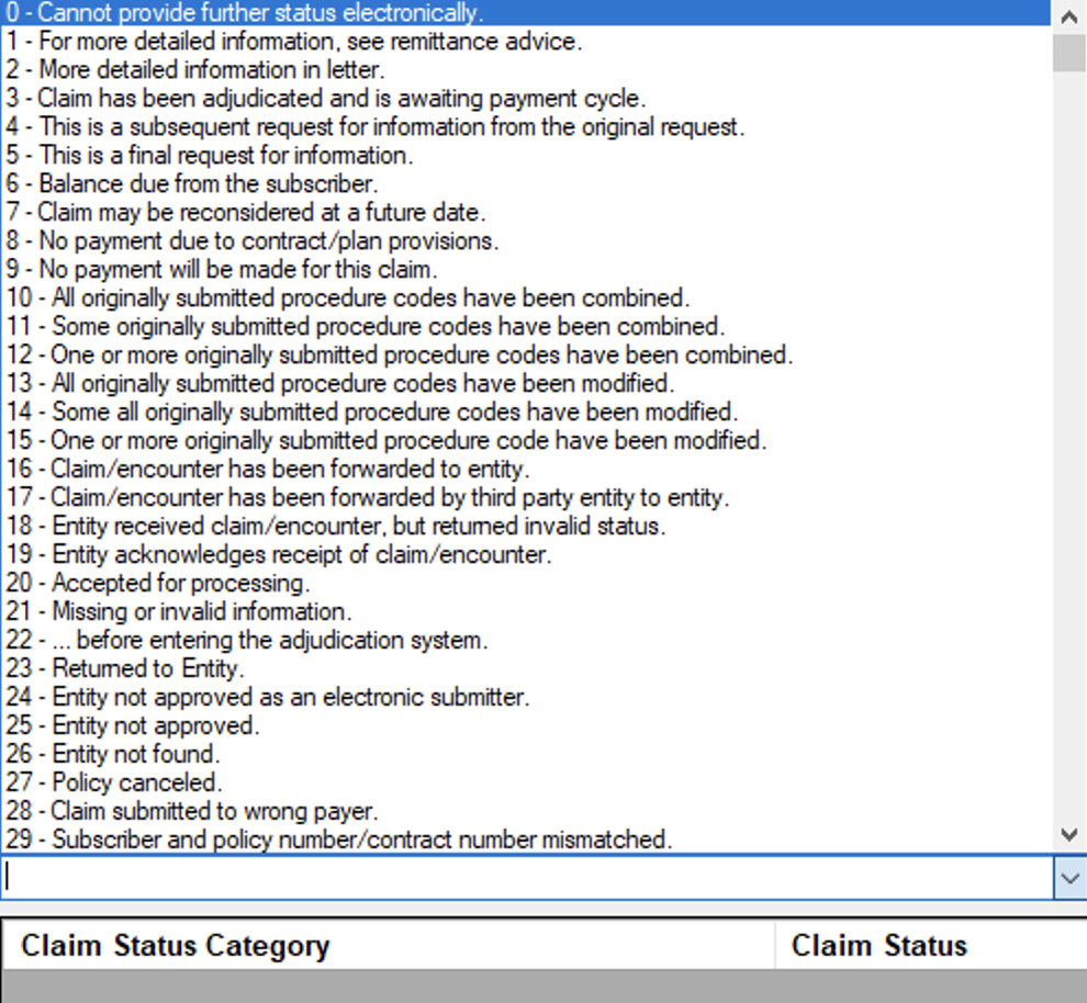 Adding a claim line status. Adding a claim line status.