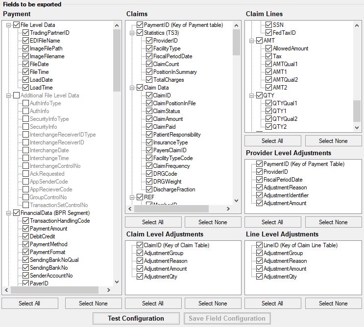 The "Test Configuration" button.