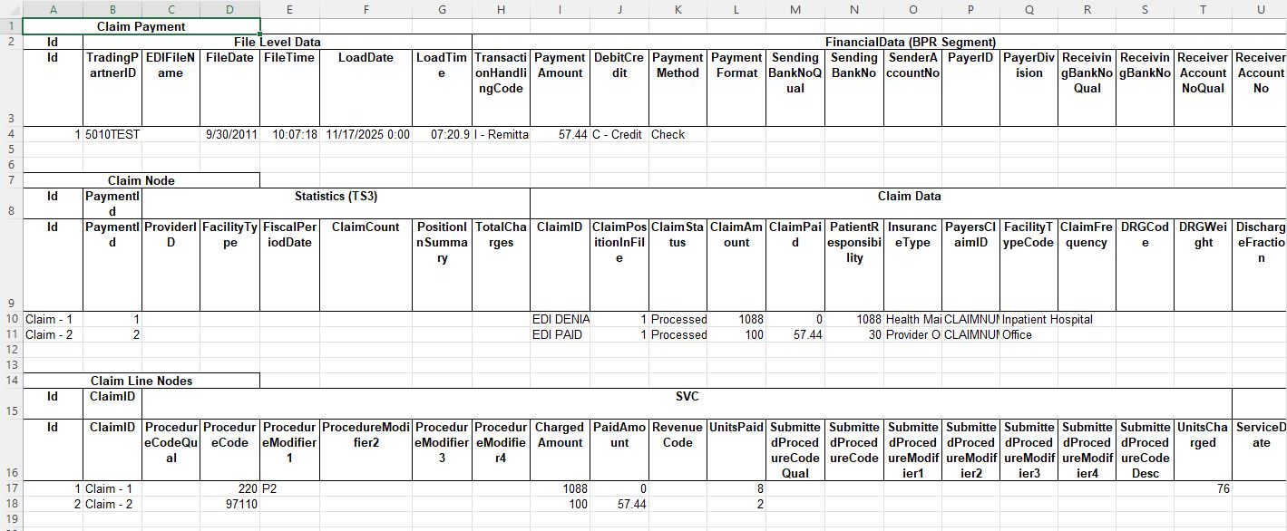 Excel exported spreadsheet sample. Excel exported spreadsheet sample.