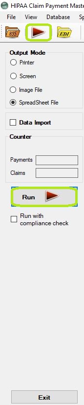 The “Run” button locations in the Taskbar and Info Bar. The “Run” button locations in the Taskbar and Info Bar.
