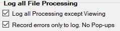 The log setting determines whether process messages will be saved to the log file at all times. The log setting determines whether process messages will be saved to the log file at all times.