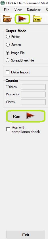 The "Run" buttons.