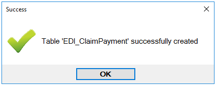 The success message. The success message.