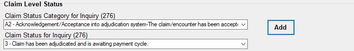 Adding a claim status.
